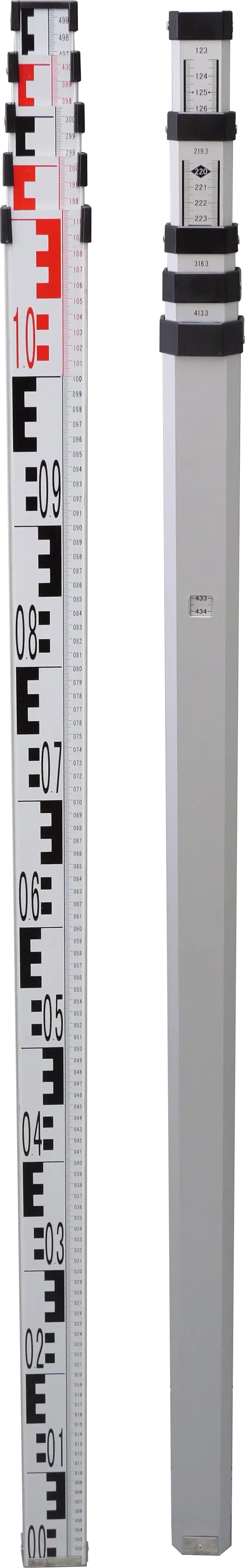 Nivelliermesslatte doppelseitig mm-Anzeige